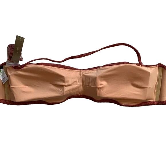 NWT J. Crew Textured Convertible Scrunchie Stretch Sweetheart Bikini Top 3X 2891 - Picture 10 of 12